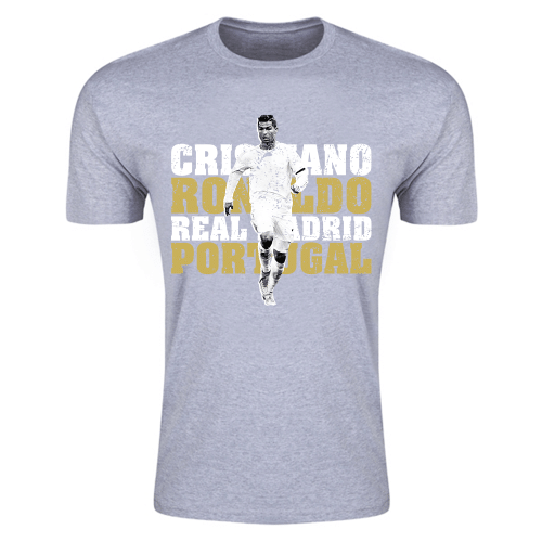 Cristiano Ronaldo Real Madrid T-Shirt (Grey)