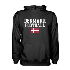 Denmark Football Hoodie - Black Denmark Football Hoodie - Black
