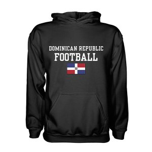 Dominican Republic Football Hoodie - Black Dominican Republic Football Hoodie - Black