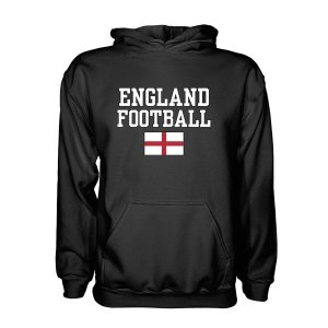England Football Hoodie - Black England Football Hoodie - Black