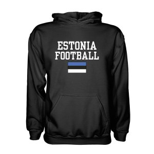 Estonia Football Hoodie - Black Estonia Football Hoodie - Black