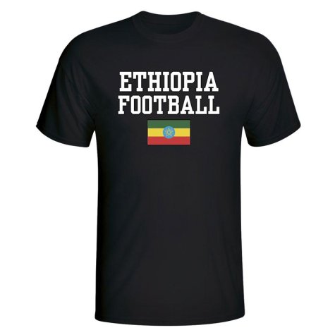 Ethiopia Football T-Shirt - Black