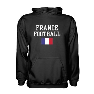 France Football Hoodie - Black France Football Hoodie - Black