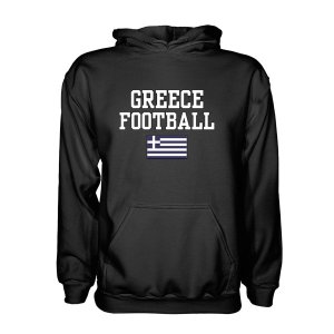 Greece Football Hoodie - Black Greece Football Hoodie - Black