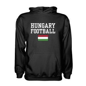 Hungary Football Hoodie - Black Hungary Football Hoodie - Black
