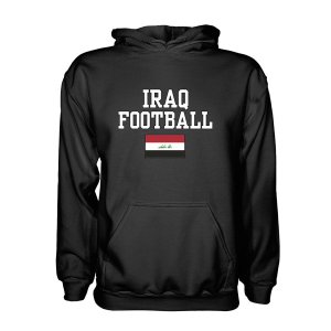 Iraq Football Hoodie - Black