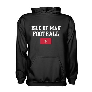 Isle of Man Football Hoodie - Black