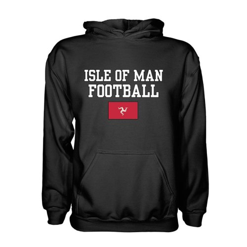 Isle of Man Football Hoodie - Black