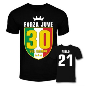 Juventus Scudetto 30 Sul Campo T-Shirt (Black) - Pirlo 21