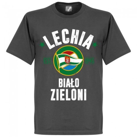 Lechia Gdansk Established T-Shirt - Dark Grey