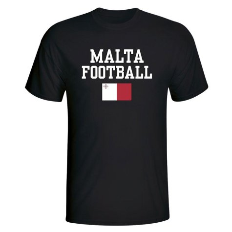 Malta Football T-Shirt - Black