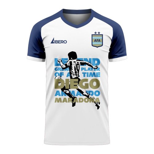 Diego Maradona Legend Of Our Time Tee (White) - Womens