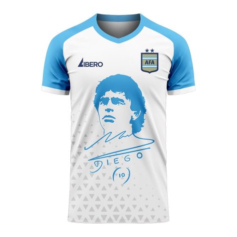 Diego Maradona Face Signature Concept Shirt (White) - Baby