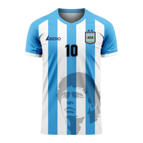 Diego Maradona Argentina Silhouette Concept Shirt - Womens