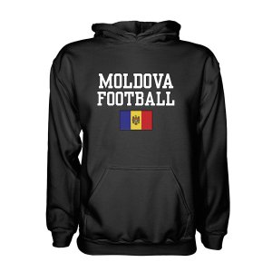 Moldova Football Hoodie - Black Moldova Football Hoodie - Black