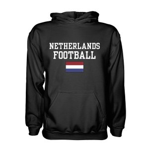 Netherlands Football Hoodie - Black Netherlands Football Hoodie - Black