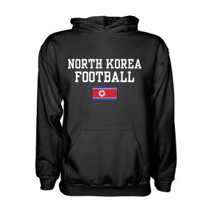North Korea Football Hoodie - Black North Korea Football Hoodie - Black
