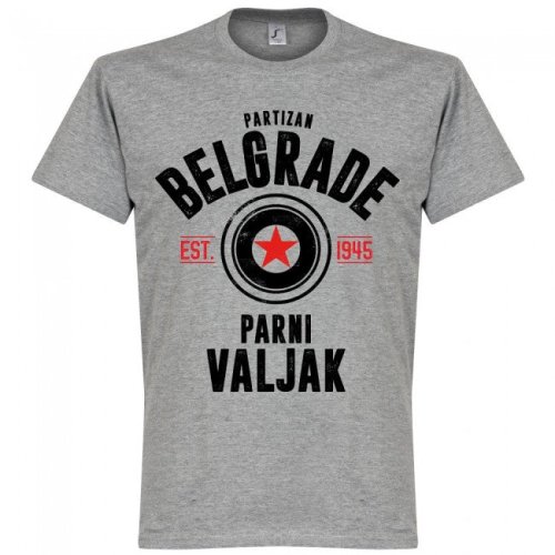 Partizan Belgrade Established T-Shirt - Grey