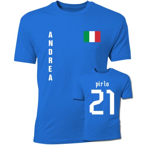 Andrea Pirlo Italy Flag T-Shirt (Blue)