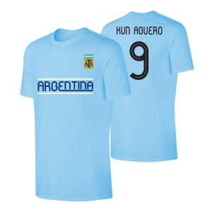 Argentina CA2019 \'Qualifiers\' t-shirt AGUERO - Light blue Argentina CA2019 \'Qualifiers\' t-shirt AGUERO - Light blue
