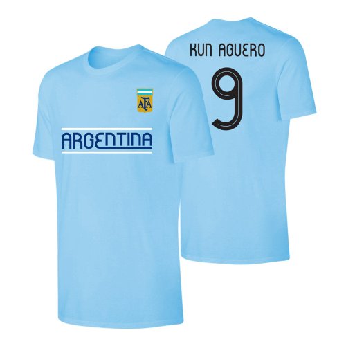 Argentina CA2019 \'Qualifiers\' t-shirt AGUERO - Light blue