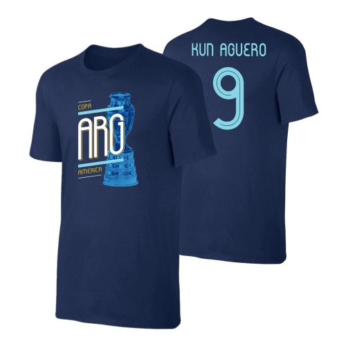 Argentina CA2019 \'TROPHY\' t-shirt AGUERO - Dark blue