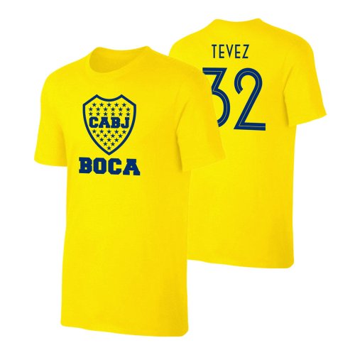 Boca Juniors \'Emblem19\' t-shirt TEVEZ - Yellow