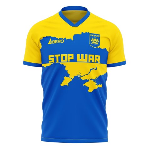 Ukraine Stop War Concept Football Kit (Libero) - Blue