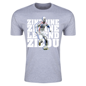 Zinedine Zidane France Legend T-Shirt (Grey)