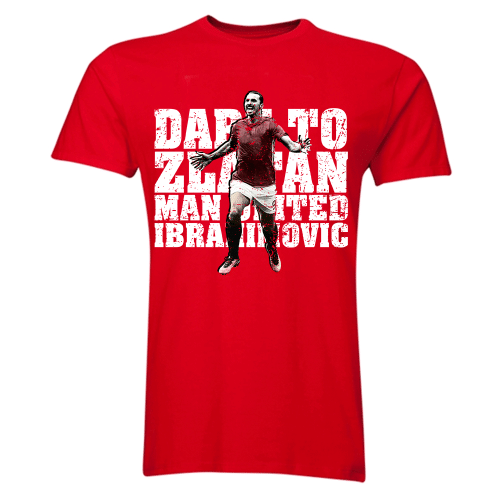 Zlatan Ibrahimovic Dare to Zlatan Man Utd T-Shirt (Red)