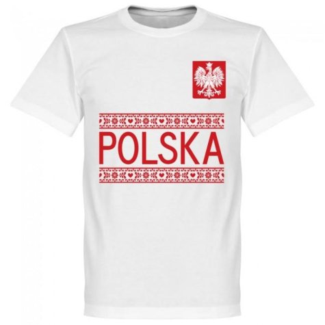 Poland Lewandowski 9 Team T-Shirt - White