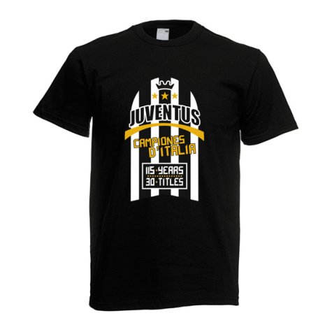 2012 Juventus Champions T-Shirt (Black) - Pirlo 21