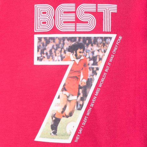 George Best Miss World V-Neck T-Shirt (Red)