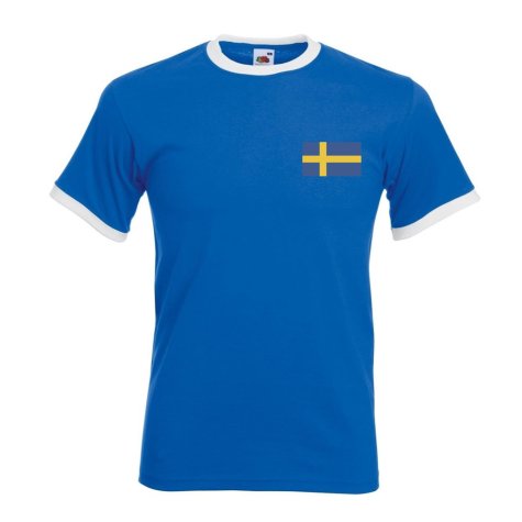 Zlatan Ibrahimovic Sweden Ringer Tee (blue)