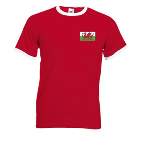 Gareth Bale Wales Ringer Tee (red)