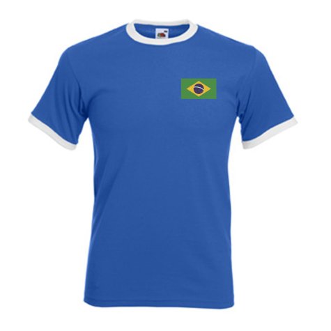 Pele Brazil Ringer Tee (blue)