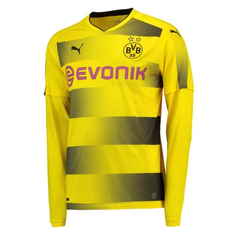 2017-18 Borussia Dortmund Long Sleeve Home Shirt (Sokratis 25)