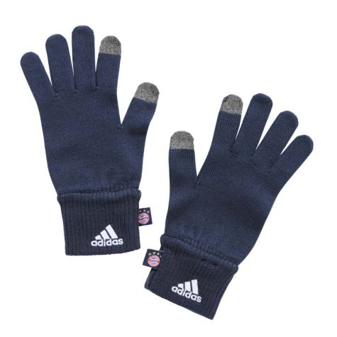 2017-2018 Bayern Munich Adidas Knitted Gloves (Navy)