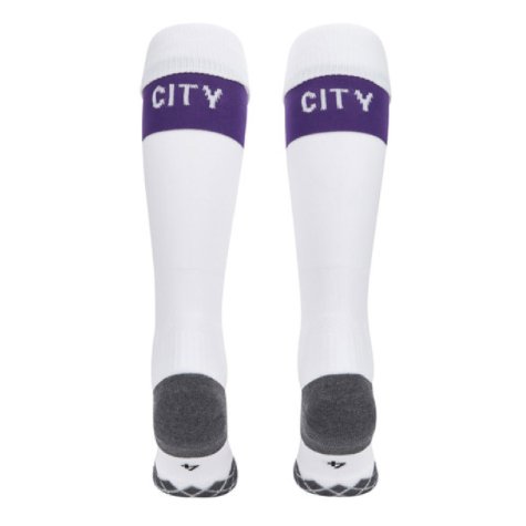 2019-2020 Manchester City Home Football Socks White (Kids)