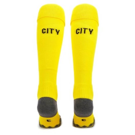 2019-2020 Manchester City Third Goalkeeper Socks (Yellow) - Kids