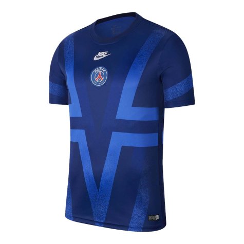 2019-2020 PSG Nike Pre-Match Training Shirt (Blue) (BECKHAM 32)