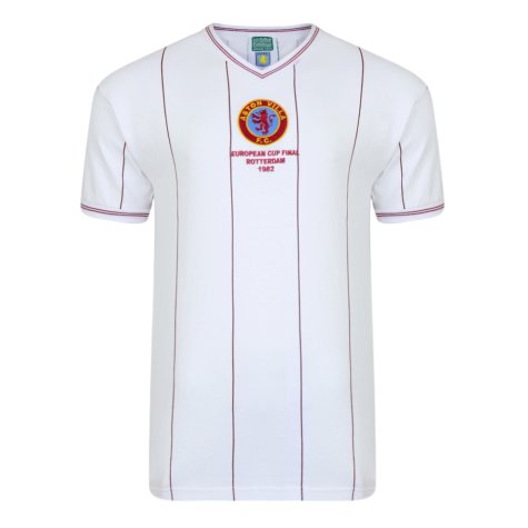 Score Draw Aston Villa 1982 Euro Final Retro Football Shirt (Shaw 8)