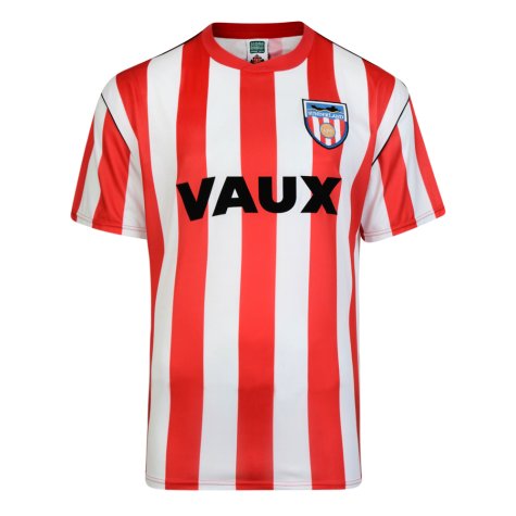 Score Draw Sunderland 1990 Retro Football Shirt (Rush 8)