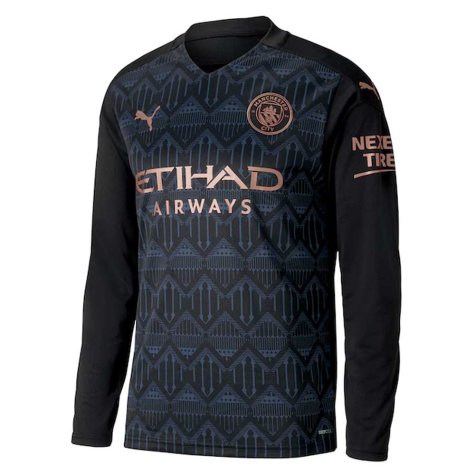 2020-2021 Manchester City Puma Away Long Sleeve Shirt (RODRIGO 16)