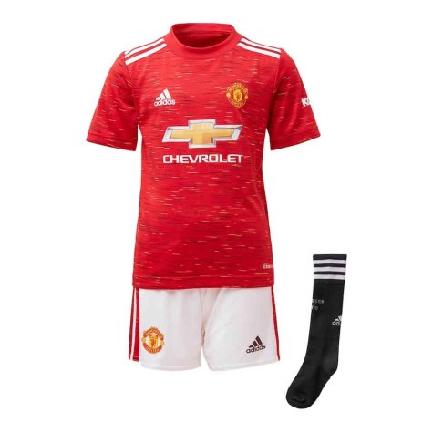 2020-2021 Man Utd Adidas Home Little Boys Mini Kit (CARRICK 16)