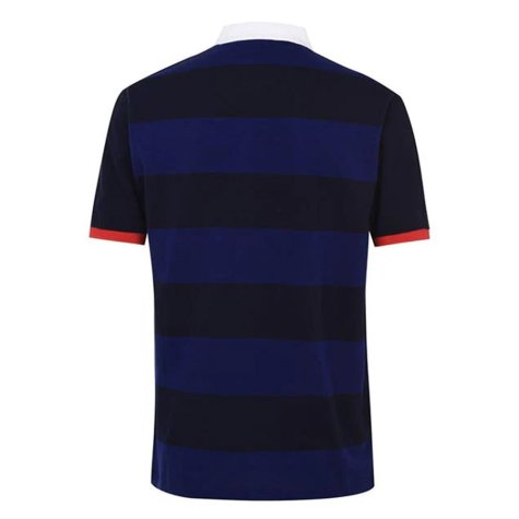 England 2021 Stripe Polo Shirt (Navy)