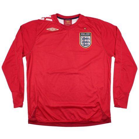 England 2006-08 Away Shirt (L/S) (L) (Very Good) (DOWNING 20)