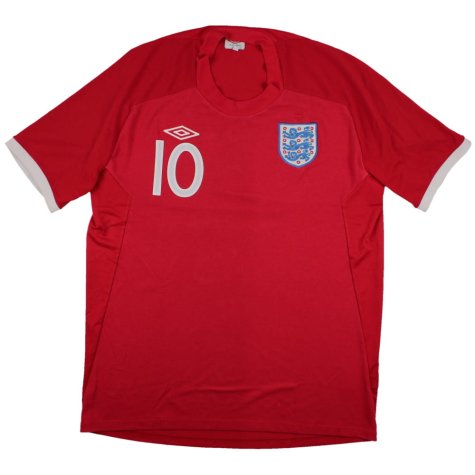 England 2010-11 Away Shirt (L) Rooney #10 (Very Good)