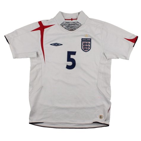 England 2005-2007 Home Shirt (Boys 12-13y) Terry #5 (Fair)