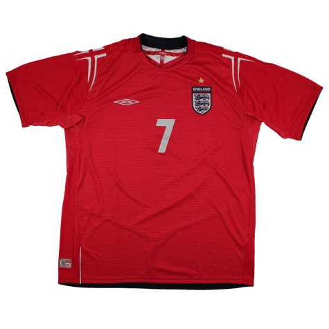 England 2004-06 Away Shirt (XL) Beckham #7 (Excellent)